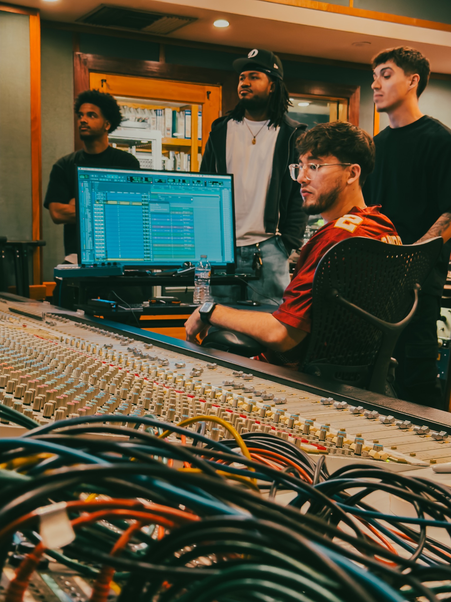 Recording session at Tree Sound Studios